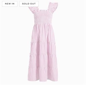 Rare: Hill House Home Pink & White Bubblegum Stripe Ellie nap dress